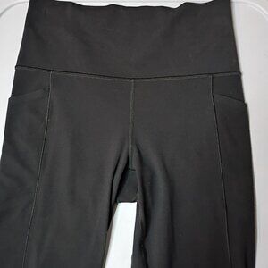 Athleta Salutation Stash Pocket Black Leggings Women Size Small Cinch Ankle